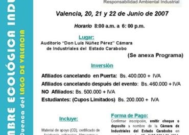 XV Cumbre Ecológica Industrial de la cuenca del Lago de Valencia