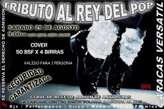 CARACAS RUMBA VERSATIL…. TRIBUTO AL REY DEL POP….