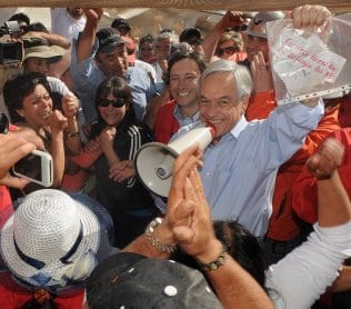 Piñera llega a Londres con elevada popularidad