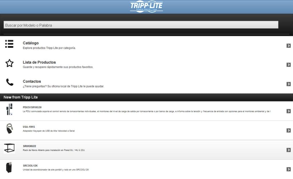 Tripp Lite lanza versión móvil de su sitio Web