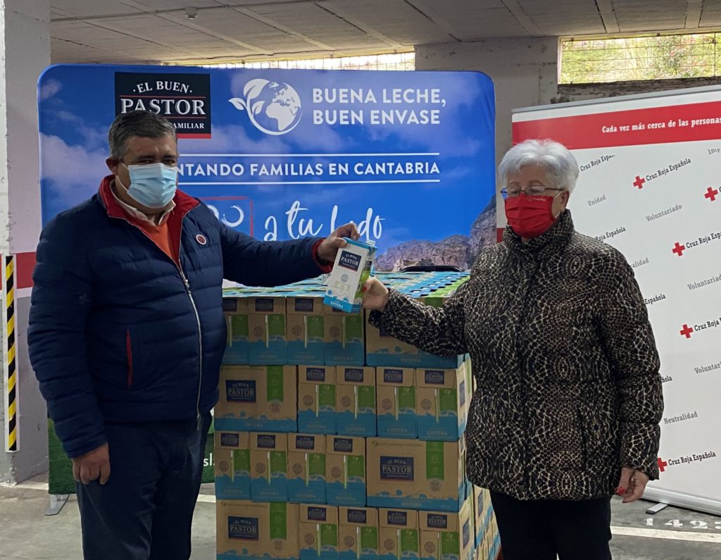 EBP dona 1500 litros de leche a Cruz Roja para ayudar a familias vulnerables de Cantabria