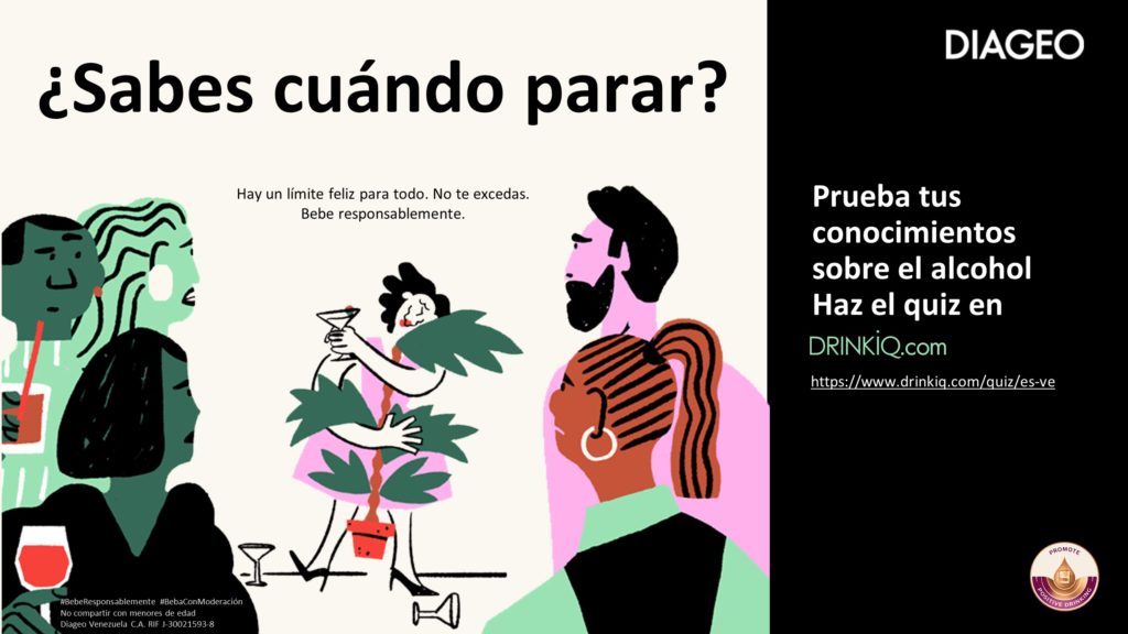 DIAGEO pone a disposición su quiz en línea para promover el consumo responsable de alcohol