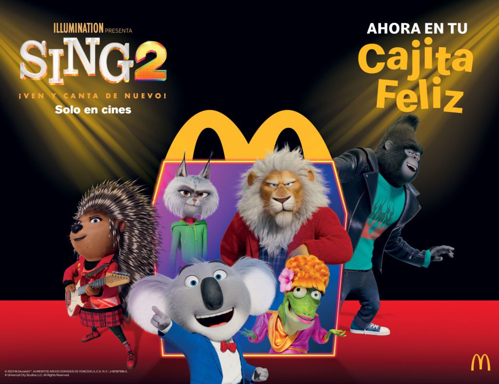 Llegaron los personajes de “Sing 2” a la Cajita Feliz de McDonald’s