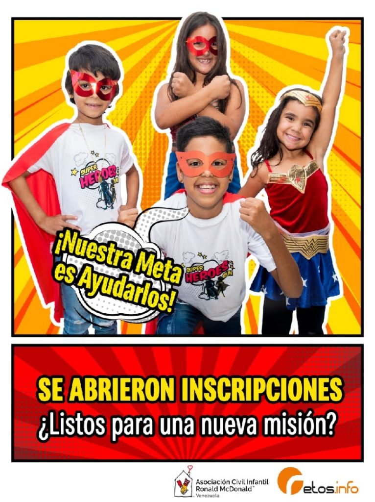 Superhéroes RUN a beneficio de la casa ronald Mc Donald