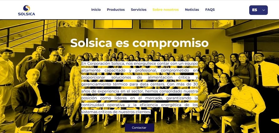 Solsica renueva su página web con más información y vías de interacción para el mercado venezolano